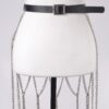Leather Waist Belt with Cascading Chain Skirt