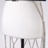 Leather Waist Belt with Cascading Chain Skirt