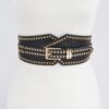 Wide Studded Stretch Belt – 3.5in