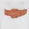 Faux Croc Waist Belt – Slim Embossed PU Finish