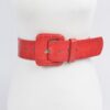 Faux Croc Waist Belt – Slim Embossed PU Finish