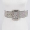 Square Metal Rhinestone Belt – PVC Statement
