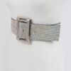 Square Metal Rhinestone Belt – PVC Statement