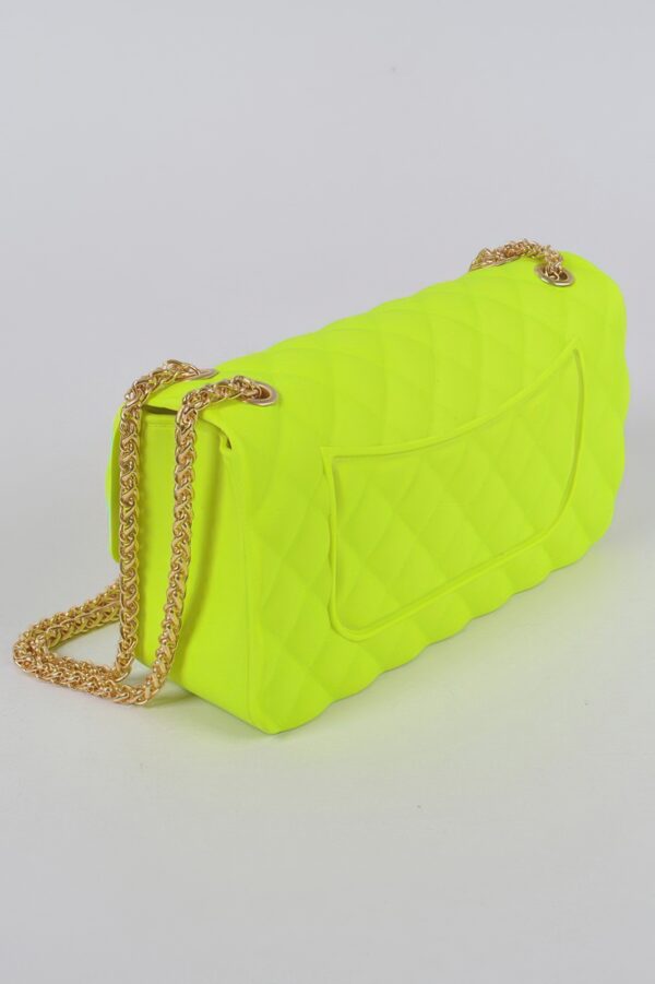 Jelly Quilted Clutch – Glossy Structured Shape