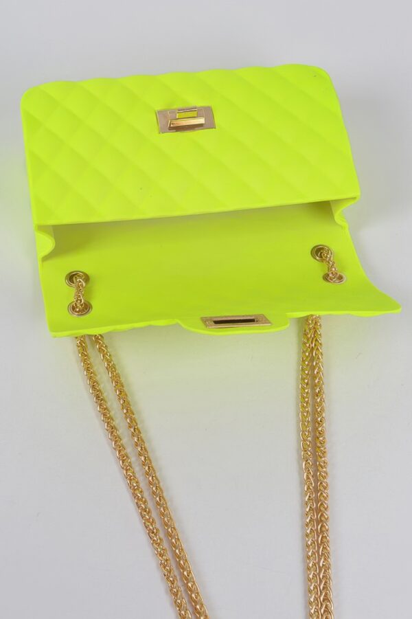 Jelly Quilted Clutch – Glossy Structured Shape