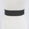 Plus Size Stretch Straw Belt with Rhinestone Buckle