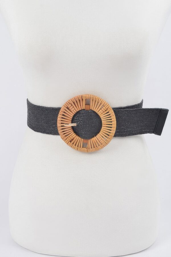 Bamboo Buckle Stretch Belt – Plus Size