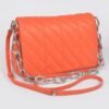 Quilted Chain Shoulder Bag with Mixed Metal Accents