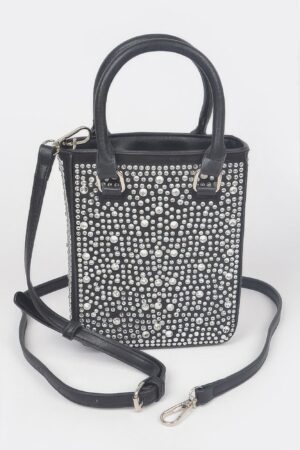 Hotfix Rhinestone Crossbody Bag – Compact Sparkle