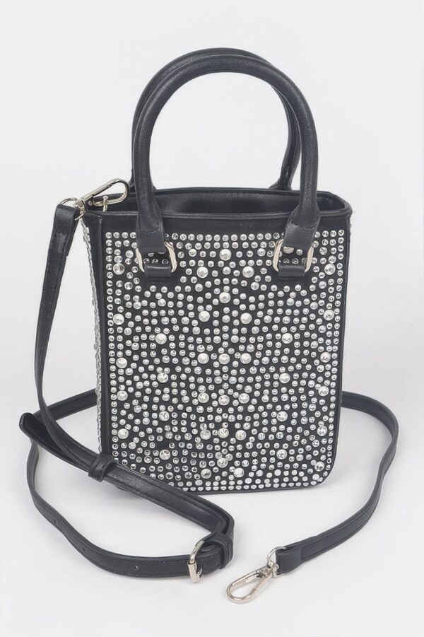 Hotfix Rhinestone Crossbody Bag – Compact Sparkle