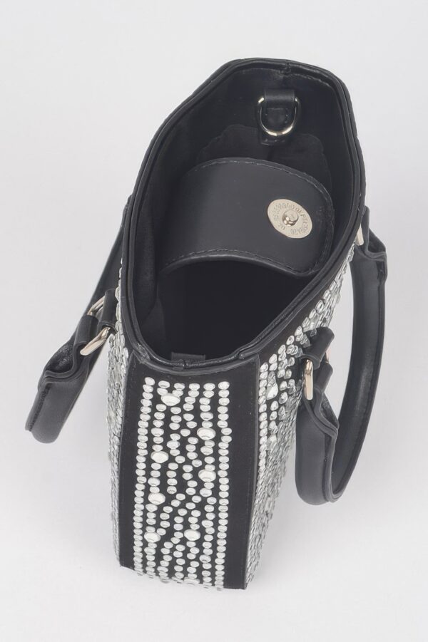 Hotfix Rhinestone Crossbody Bag – Compact Sparkle