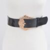 Enamel Belt with Metal Buckle – Polyurethane Finish