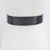 Enamel Belt with Metal Buckle – Polyurethane Finish