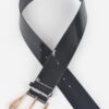 Enamel Belt with Metal Buckle – Polyurethane Finish