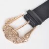Enamel Belt with Metal Buckle – Polyurethane Finish