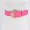 Enamel Belt with Metal Buckle – Polyurethane Finish