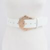 Enamel Belt with Metal Buckle – Polyurethane Finish
