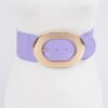 Stretch Waist Belt with Enamel Finish & Metal Buckle
