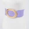 Stretch Waist Belt with Enamel Finish & Metal Buckle