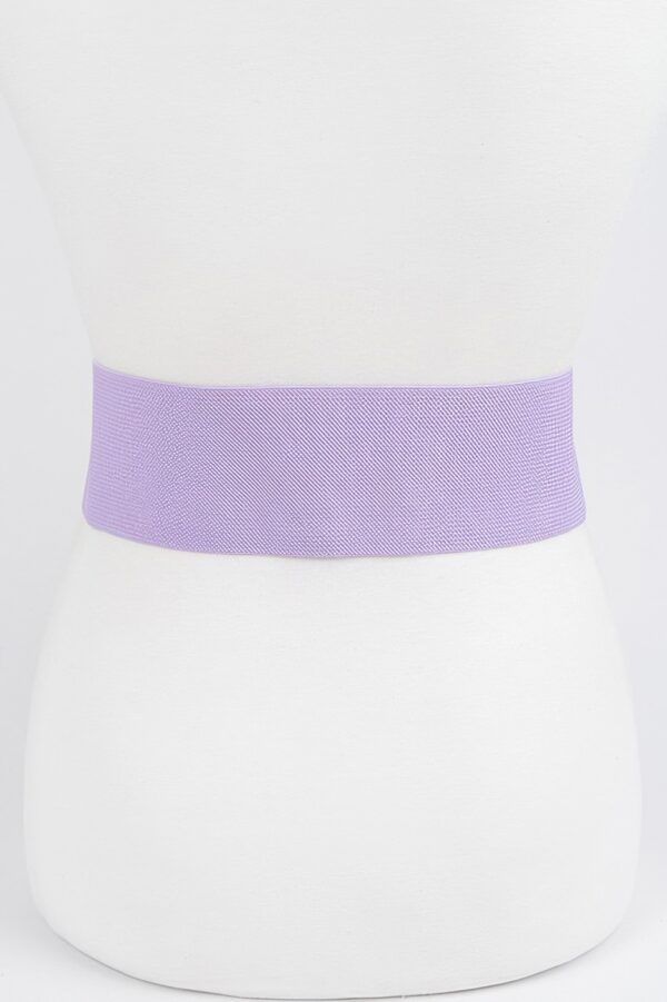 Stretch Waist Belt with Enamel Finish & Metal Buckle