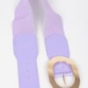 Stretch Waist Belt with Enamel Finish & Metal Buckle