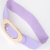 Stretch Waist Belt with Enamel Finish & Metal Buckle