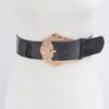 Enamel Metal Buckle Plus-Size Belt – 1.85 in Wide