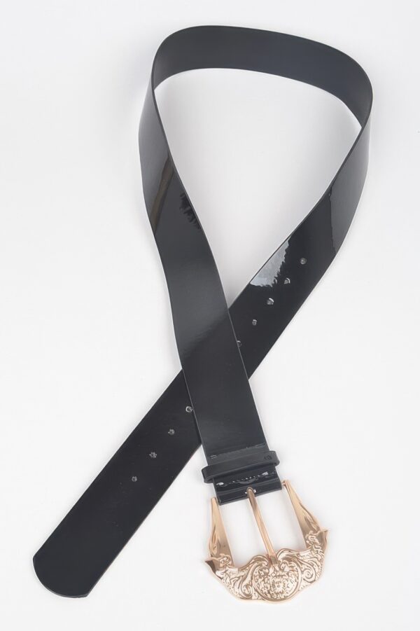Enamel Metal Buckle Plus-Size Belt – 1.85 in Wide