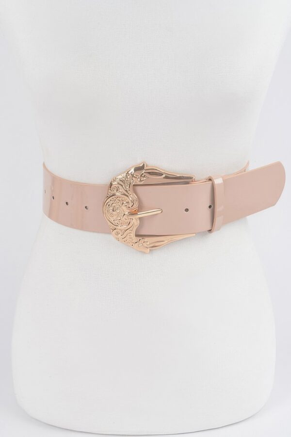 Enamel Metal Buckle Plus-Size Belt – 1.85 in Wide