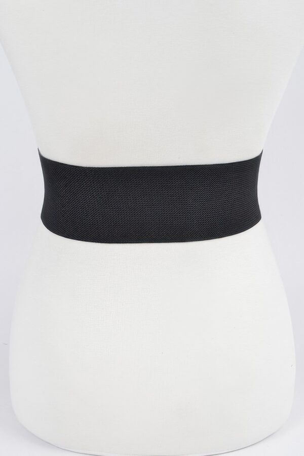 Faux Leather Wide Elastic Waist Belt – 4 Inch