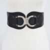 Faux Leather Wide Elastic Waist Belt – 4 Inch