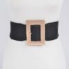 Material Buckle Belt – Elastic PU with Classic Buckle