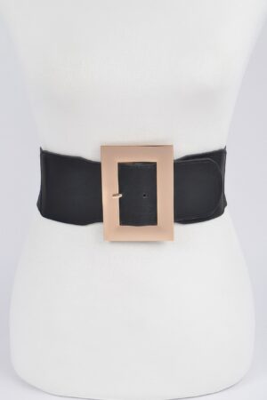 Material Buckle Belt – Elastic PU with Classic Buckle