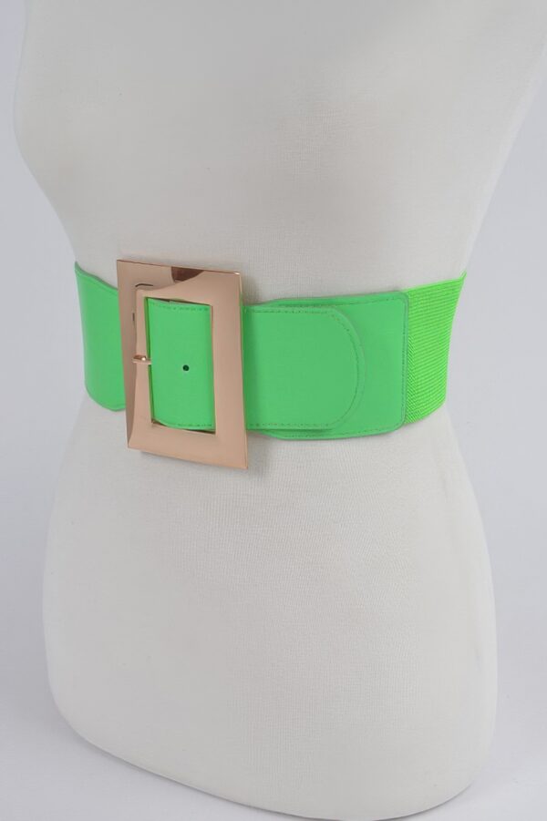 Material Buckle Belt – Elastic PU with Classic Buckle