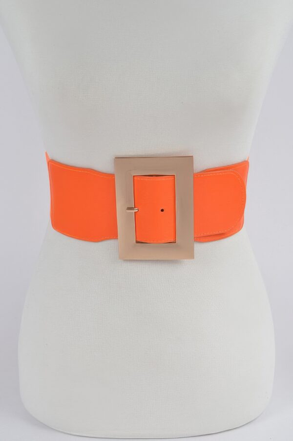 Material Buckle Belt – Elastic PU with Classic Buckle