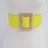 Material Buckle Belt – Elastic PU with Classic Buckle
