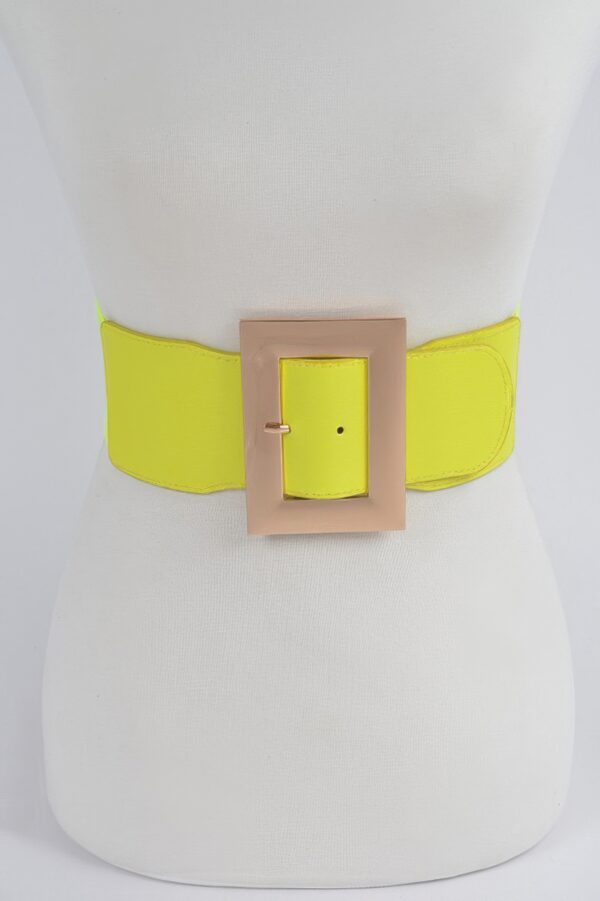 Material Buckle Belt – Elastic PU with Classic Buckle