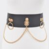 Waist Ring Belt with Metal Ring Accent