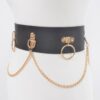 Waist Ring Belt with Metal Ring Accent