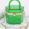 Plastic Hard Mini Clutch with Top Handle