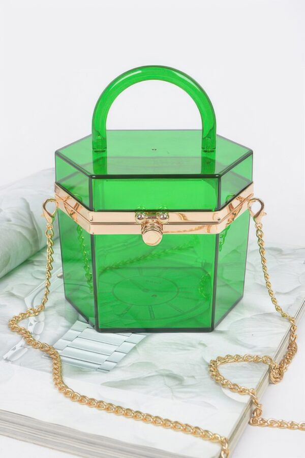 Plastic Hard Mini Clutch with Top Handle