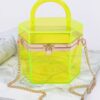 Plastic Hard Mini Clutch with Top Handle