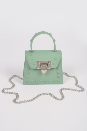 Jelly Mini Handle Bag – Glossy PVC Top Handle