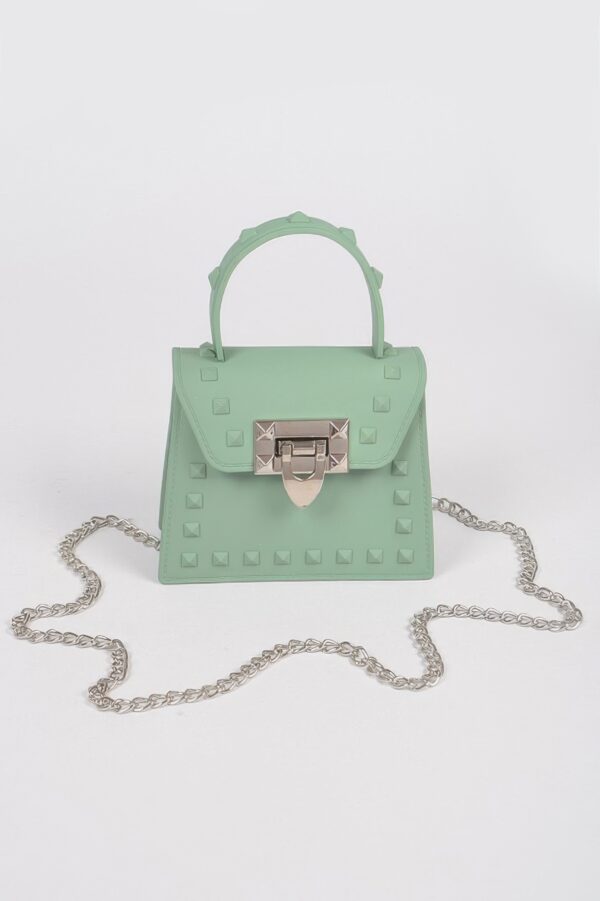 Jelly Mini Handle Bag – Glossy PVC Top Handle