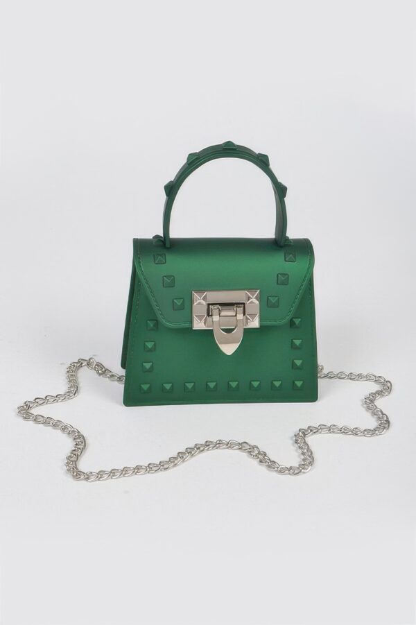 Jelly Mini Handle Bag – Glossy PVC Top Handle