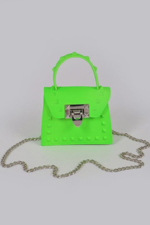 Jelly Mini Handle Bag – Glossy PVC Top Handle