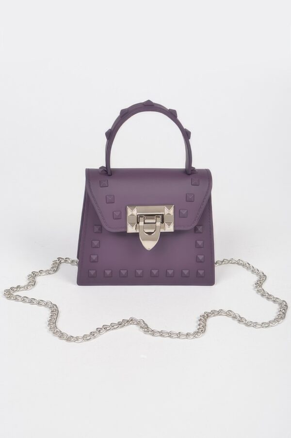 Jelly Mini Handle Bag – Glossy PVC Top Handle