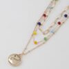 Layered Multi-Bead Necklace – Textured 14-inch
