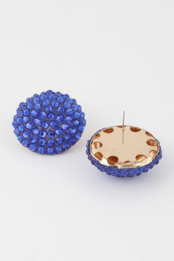 Jeweled Dome Stud Earrings – Rounded Statement Studs