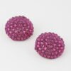 Jeweled Dome Stud Earrings – Rounded Statement Studs